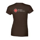 NŐI RENDELŐI PÓLÓ SZUBLIMÁLT ZSEBBEL, KÖRNYAKÚ BARNA