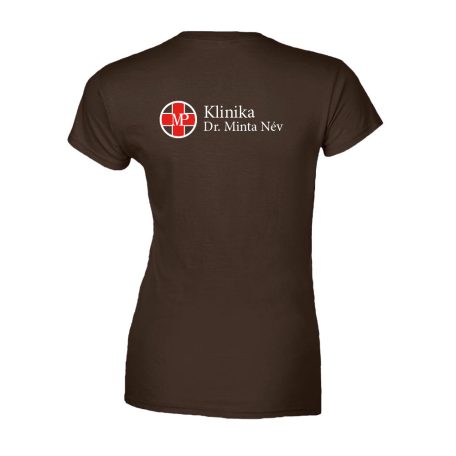 NŐI RENDELŐI PÓLÓ SZUBLIMÁLT ZSEBBEL, KÖRNYAKÚ BARNA